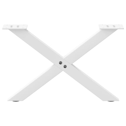 Soffbordsben X-formade 2 st vita 50x(30-31) cm stål