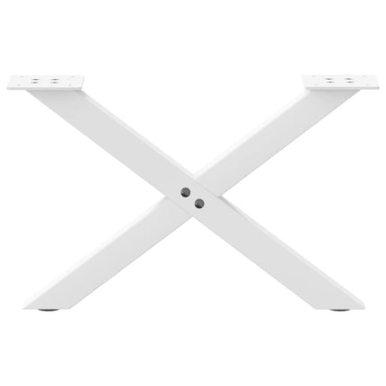 Soffbordsben X-formade 2 st vita 60x(30-31) cm stål