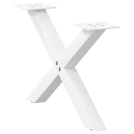 Soffbordsben X-formade 2 st vita 60x(30-31) cm stål