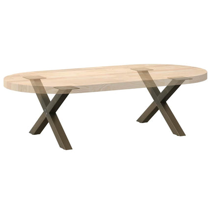Soffbordsben X-formade 2 st naturstål 60x(30-31) cm stål