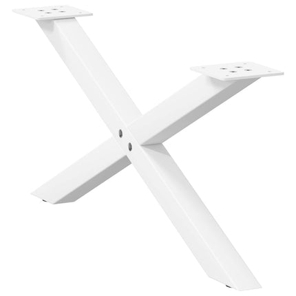Soffbordsben X-formade 2 st vita 70x(30-31) cm stål