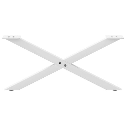 Soffbordsben X-formade 2 st vita 70x(30-31) cm stål