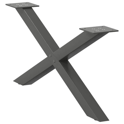 Soffbordsben X-formade 2 st antracit 70x(30-31) cm stål