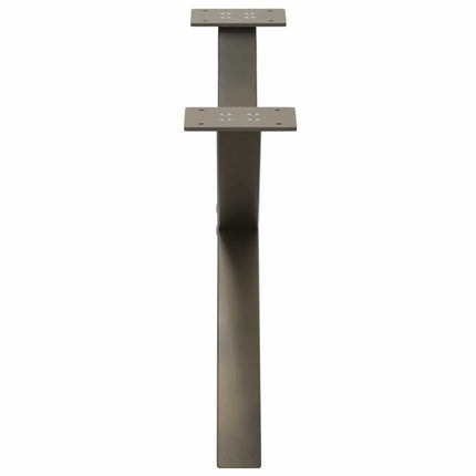 Soffbordsben X-formade 2 st naturstål 70x(30-31) cm stål