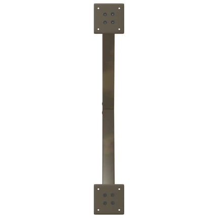Soffbordsben X-formade 2 st naturstål 70x(30-31) cm stål