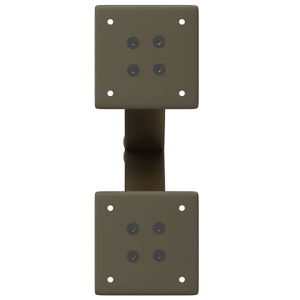 Soffbordsben X-formade 2 st naturstål 28x(42-43) cm stål