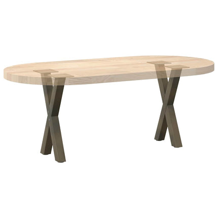 Soffbordsben X-formade 2 st naturstål 28x(42-43) cm stål