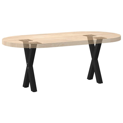 Soffbordsben X-formade 2 st svarta 38x(42-43) cm stål