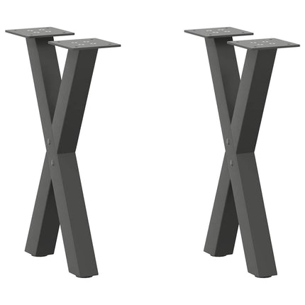 Soffbordsben X-formade 2 st antracit 38x(42-43) cm stål