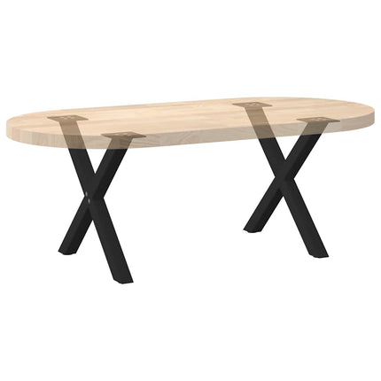 Soffbordsben X-formade 2 st svarta 60x(42-43) cm stål