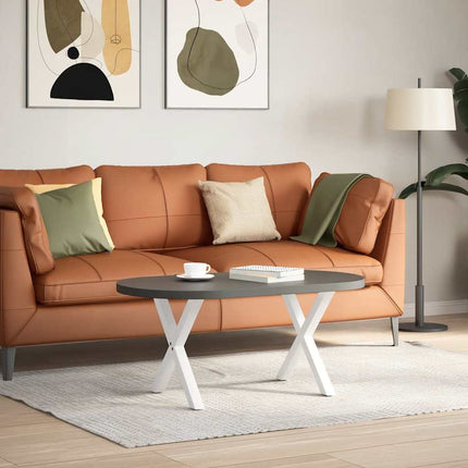 Soffbordsben X-formade 2 st vita 60x(42-43) cm stål