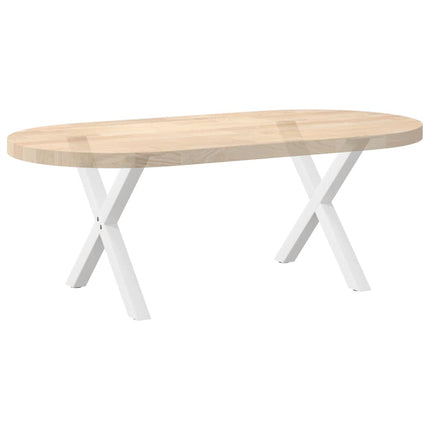Soffbordsben X-formade 2 st vita 60x(42-43) cm stål