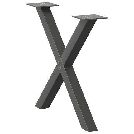 Soffbordsben X-formade 2 st antracit 60x(42-43) cm stål
