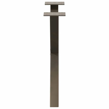 Soffbordsben X-formade 2 st naturstål 60x(42-43) cm stål