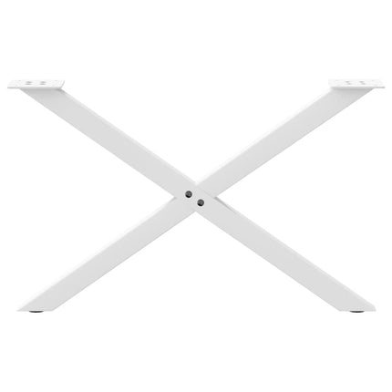 Soffbordsben X-formade 2 st vita 70x(42-43) cm stål