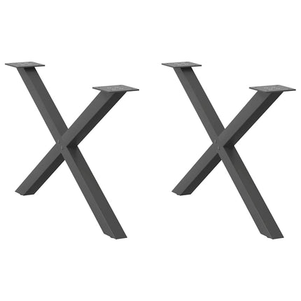 Soffbordsben X-formade 2 st antracit 70x(42-43) cm stål