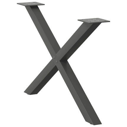 Soffbordsben X-formade 2 st antracit 70x(42-43) cm stål
