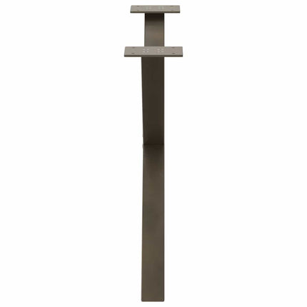 Soffbordsben X-formade 2 st naturstål 70x(42-43) cm stål