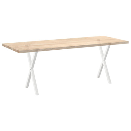 Matbordsben X-formade 2 st vita 50x(72-73) cm stål