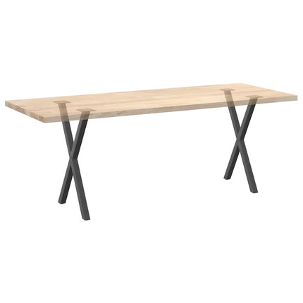 Matbordsben X-formade 2 st antracit 57x(72-73) cm stål