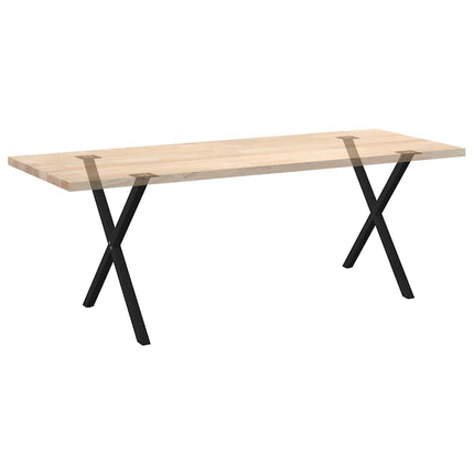 Matbordsben X-formade 2 st svarta 80x(72-73) cm stål