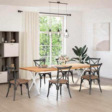 Matbordsben X-formade 2 st vita 80x(72-73) cm stål