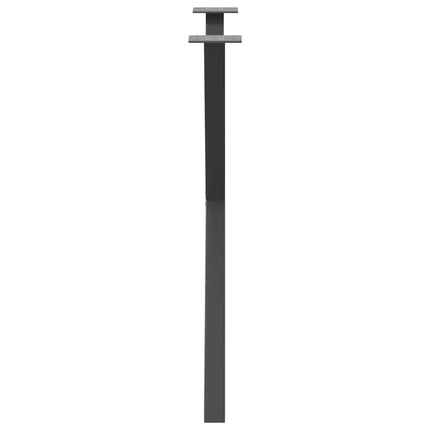 Matbordsben X-formade 2 st antracit 80x(72-73) cm stål