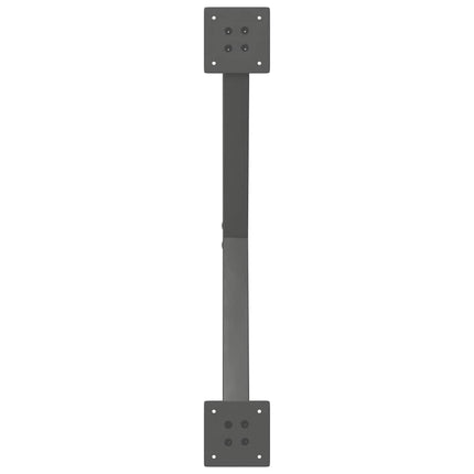 Matbordsben X-formade 2 st antracit 80x(72-73) cm stål