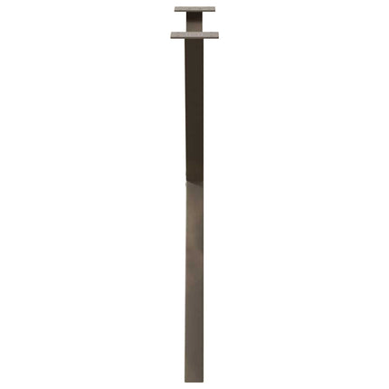 Matbordsben X-formade 2 st naturstål 80x(72-73) cm stål