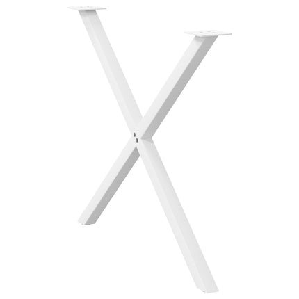 Matbordsben X-formade 2 st vita 90x(72-73) cm stål