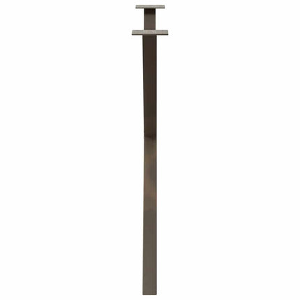 Matbordsben X-formade 2 st naturstål 90x(72-73) cm stål