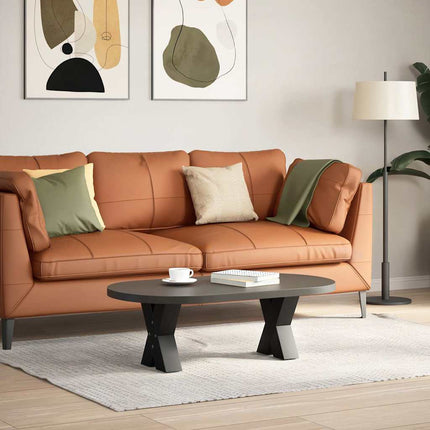 Soffbordsben X-formade 2 st svarta 30x(30-31) cm stål