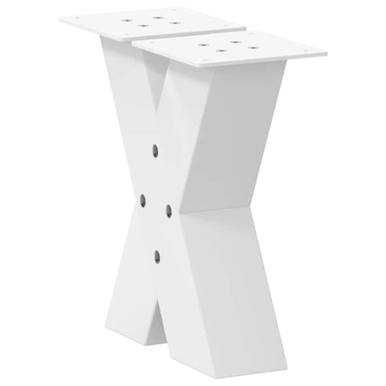 Soffbordsben X-formade 2 st vita 30x(30-31) cm stål
