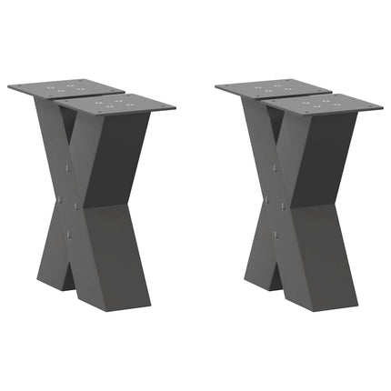 Soffbordsben X-formade 2 st antracit 30x(30-31) cm stål