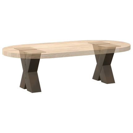 Soffbordsben X-formade 2 st naturstål 30x(30-31) cm stål
