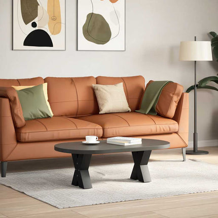 Soffbordsben X-formade 2 st svarta 40x(30-31) cm stål
