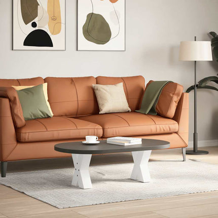 Soffbordsben X-formade 2 st vita 40x(30-31) cm stål