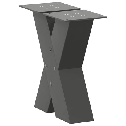 Soffbordsben X-formade 2 st antracit 40x(30-31) cm stål