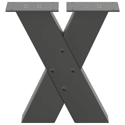 Soffbordsben X-formade 2 st antracit 40x(30-31) cm stål