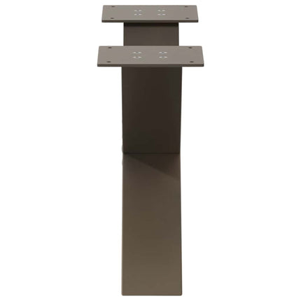 Soffbordsben X-formade 2 st naturstål 50x(30-31) cm stål