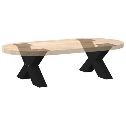 Soffbordsben X-formade 2 st svarta 60x(30-31) cm stål