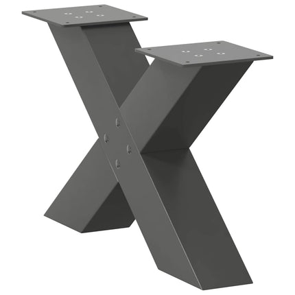 Soffbordsben X-formade 2 st antracit 60x(30-31) cm stål