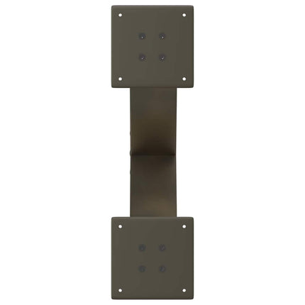 Soffbordsben X-formade 2 st naturstål 60x(30-31) cm stål