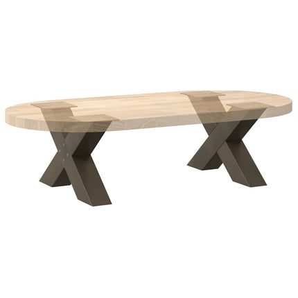 Soffbordsben X-formade 2 st naturstål 60x(30-31) cm stål