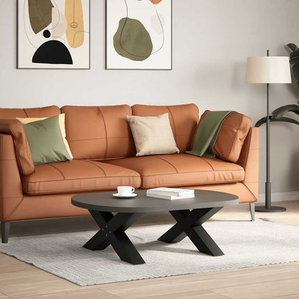 Soffbordsben X-formade 2 st svarta 70x(30-31) cm stål