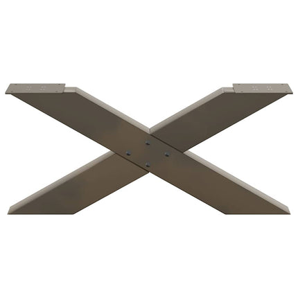 Soffbordsben X-formade 2 st naturstål 70x(30-31) cm stål
