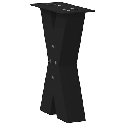 Soffbordsben X-formade 2 st svarta 28x(42-43) cm stål