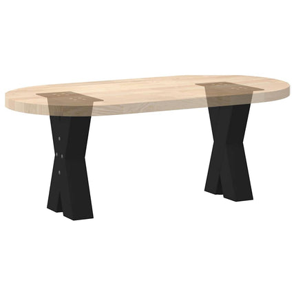 Soffbordsben X-formade 2 st svarta 28x(42-43) cm stål