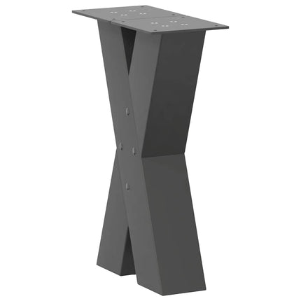 Soffbordsben X-formade 2 st antracit 28x(42-43) cm stål