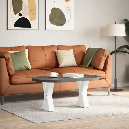 Soffbordsben X-formade 2 st vita 38x(42-43) cm stål